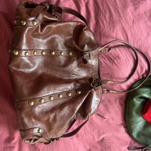 Elegant Brown Leather Women's Laptop Bag